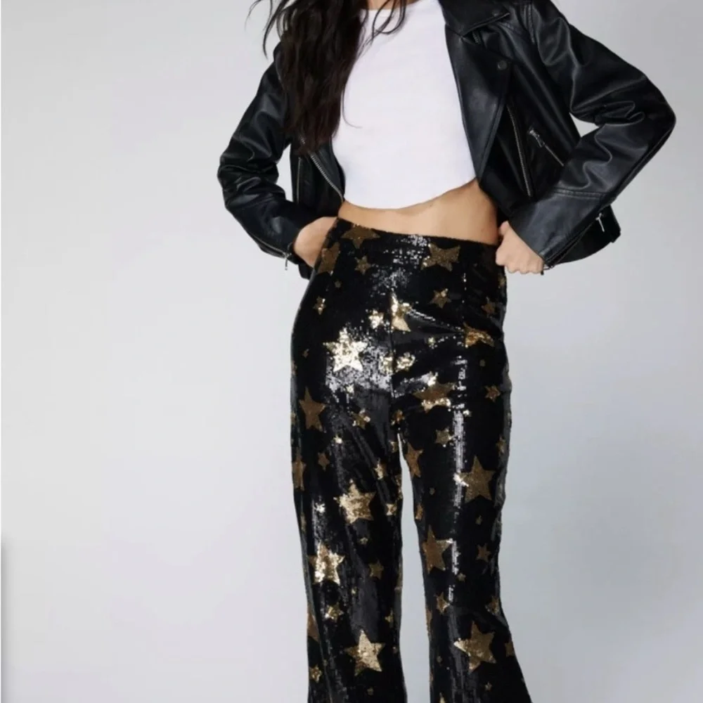 Nasty Gal Star Sequin pants NWOT - Picture 1 of 7